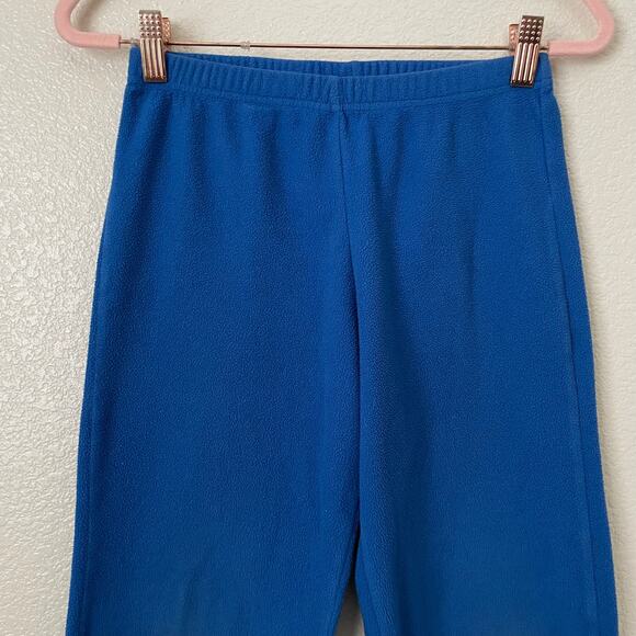 Patagonia Pants Kids Medium 10 Royal Blue Fleece Straight Leg Pull On Ski Snow - Picture 4 of 10